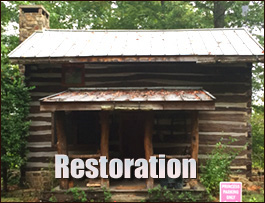 Historic Log Cabin Restoration  Mooresville, North Carolina